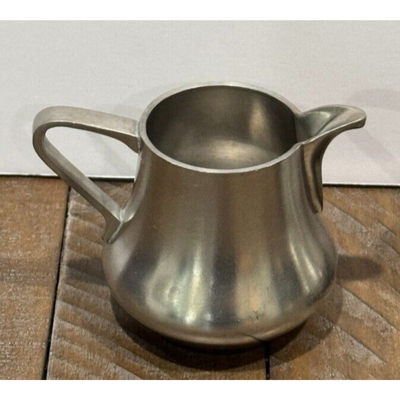 Sevst Cast Pewter Creamer & Sugar Set w/Lid Holland - 3 Piece Set - Picture 4 of 8